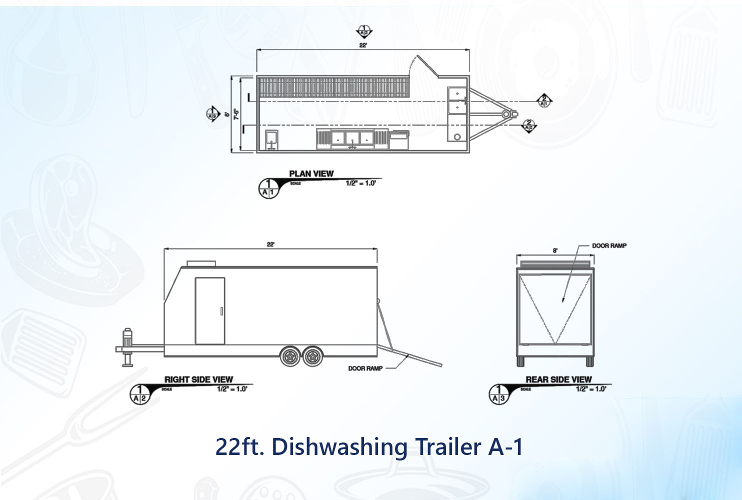 22 ft Dishwashing Trailer A-1